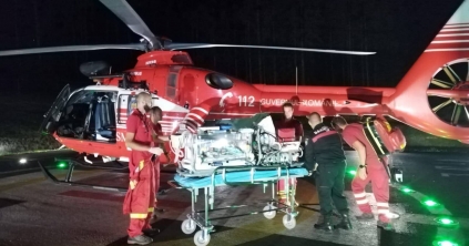 Bevetésen a mentőhelikopter